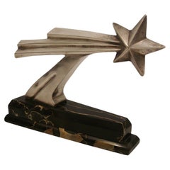 Art Déco Cubista Rara mascota de coche "Cometa" de Becquerel, francés, hacia 1920-1925