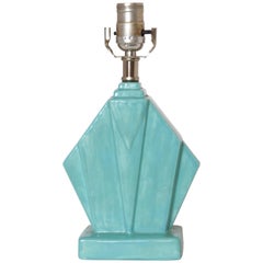 Art Deco Cubist Reuben Haley Muncie Skyscraper Rombic Ceramic Lamp Rhombic