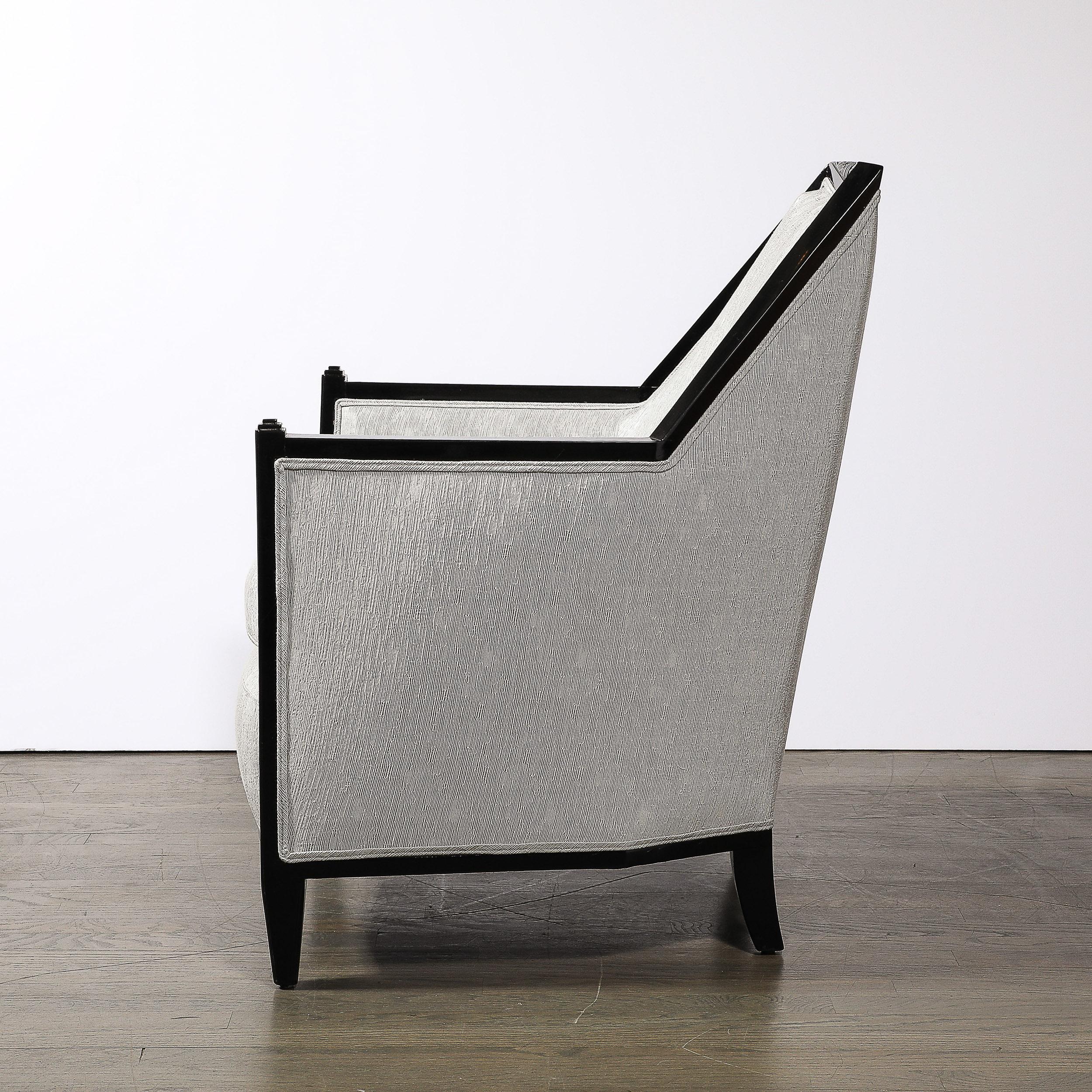 Art Deco Cubist Skyscraper Style Settee & Lounge Chair Set in Manner of Ruhlmann en vente 12