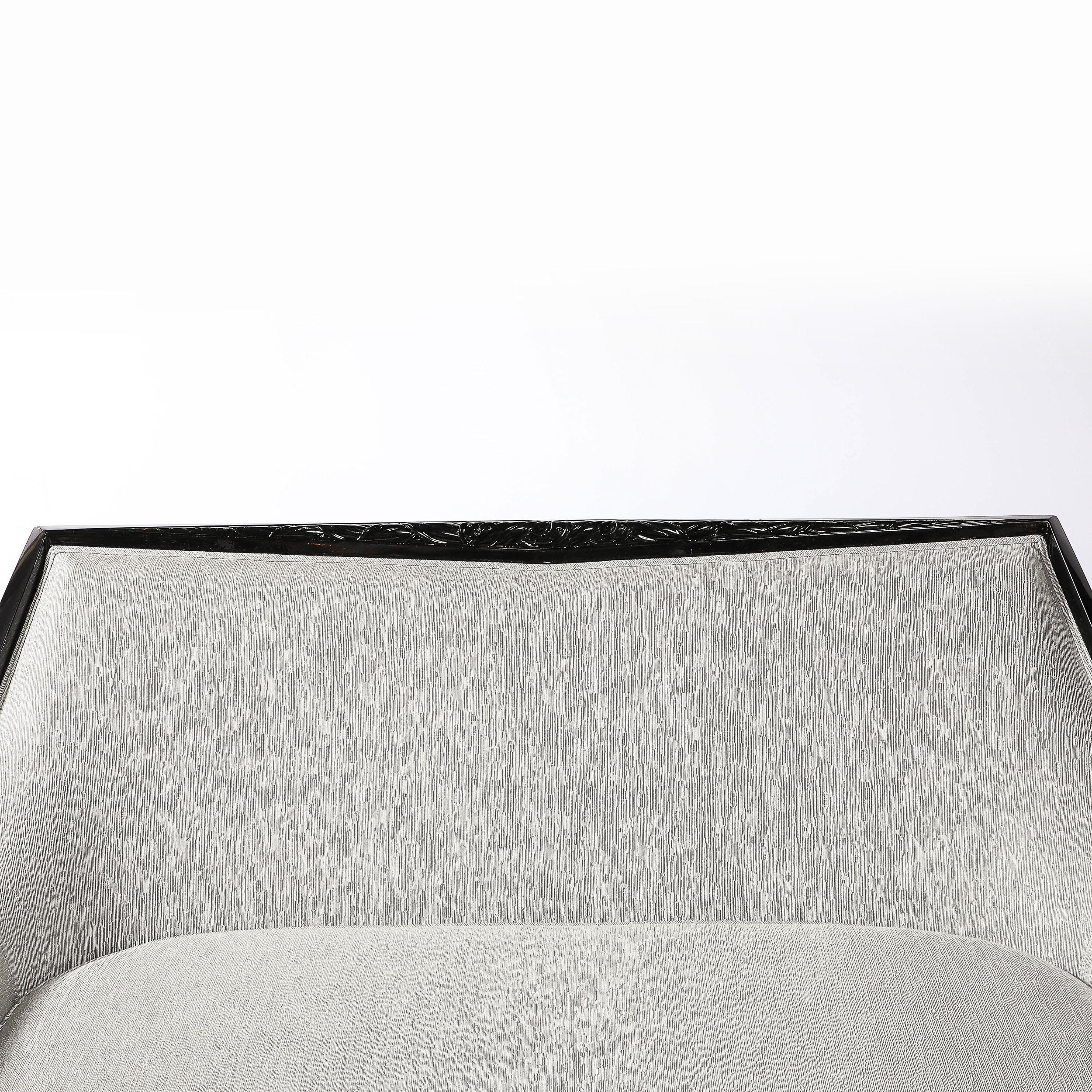 Art déco Art Deco Cubist Skyscraper Style Settee & Lounge Chair Set in Manner of Ruhlmann en vente