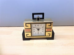 Art Deco 'cubist' Travel Clock by Cartier
