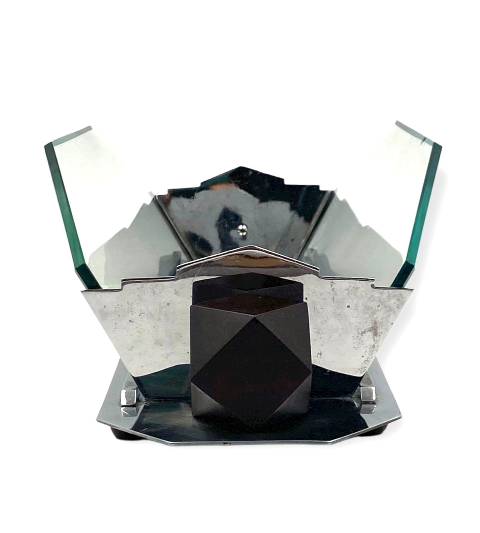 Art Deco Cubist Vide-Poche / Centerpiece, France, 1930s For Sale 8