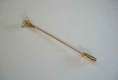 Art Deco Cultured Pearl & 10K Yellow Gold Stick Pin - Canada - Circa 1920's