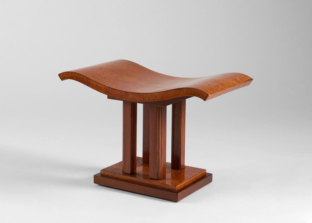 Art Deco Curule Stool, France, 20th Century