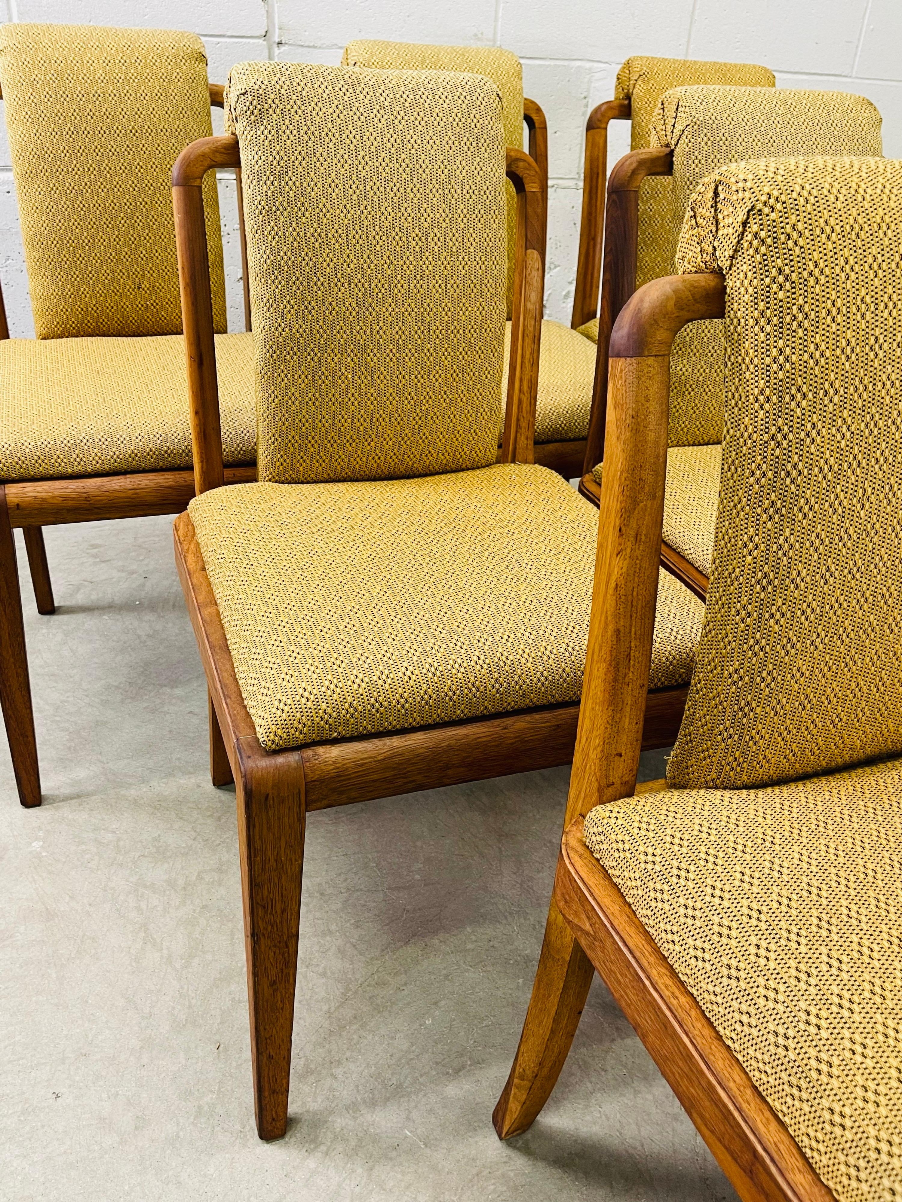 Art Deco Curved Back Dining Room Chairs, Set of 6 For Sale 5