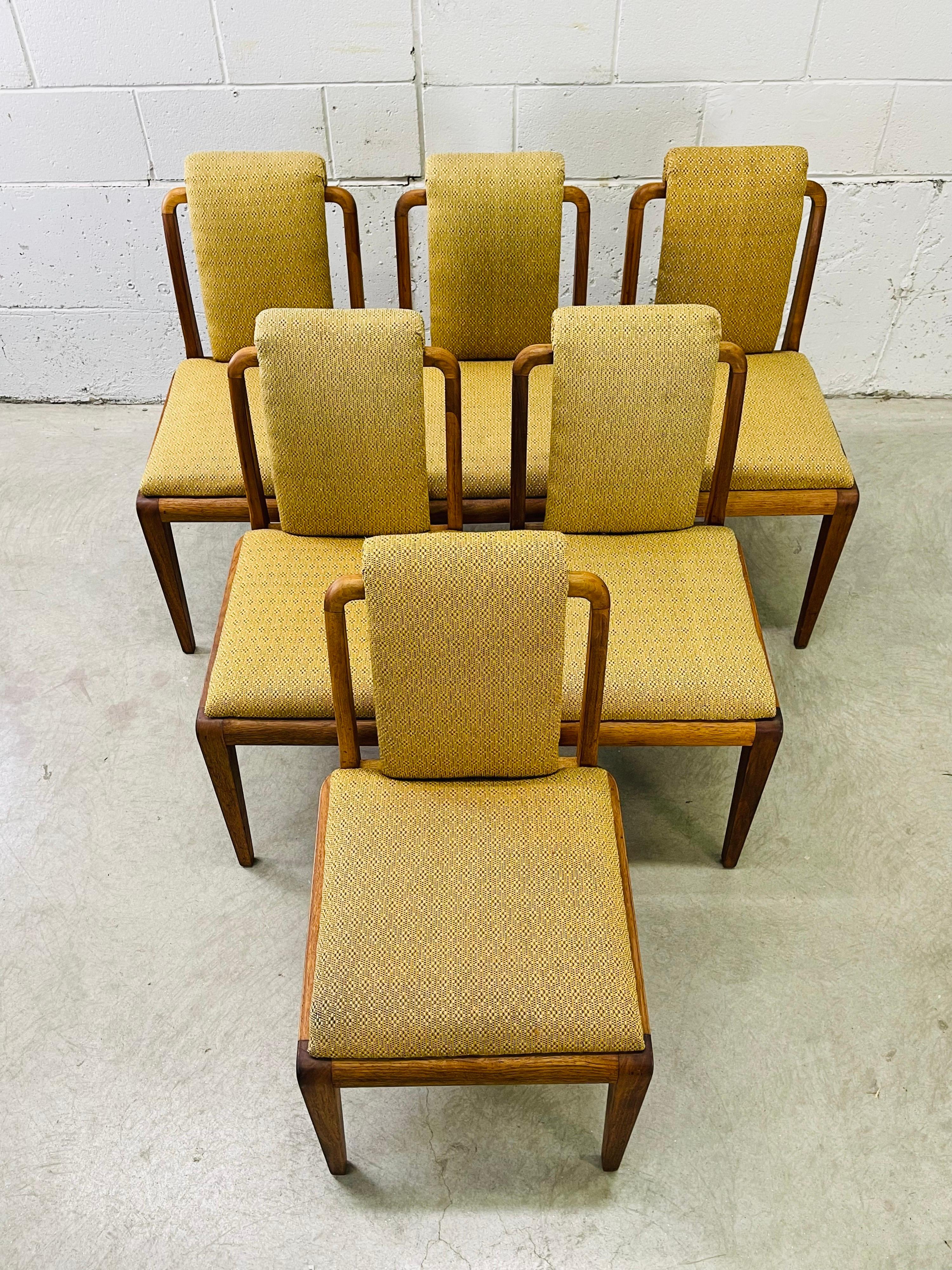 Art Deco Curved Back Dining Room Chairs, Set of 6 For Sale 6