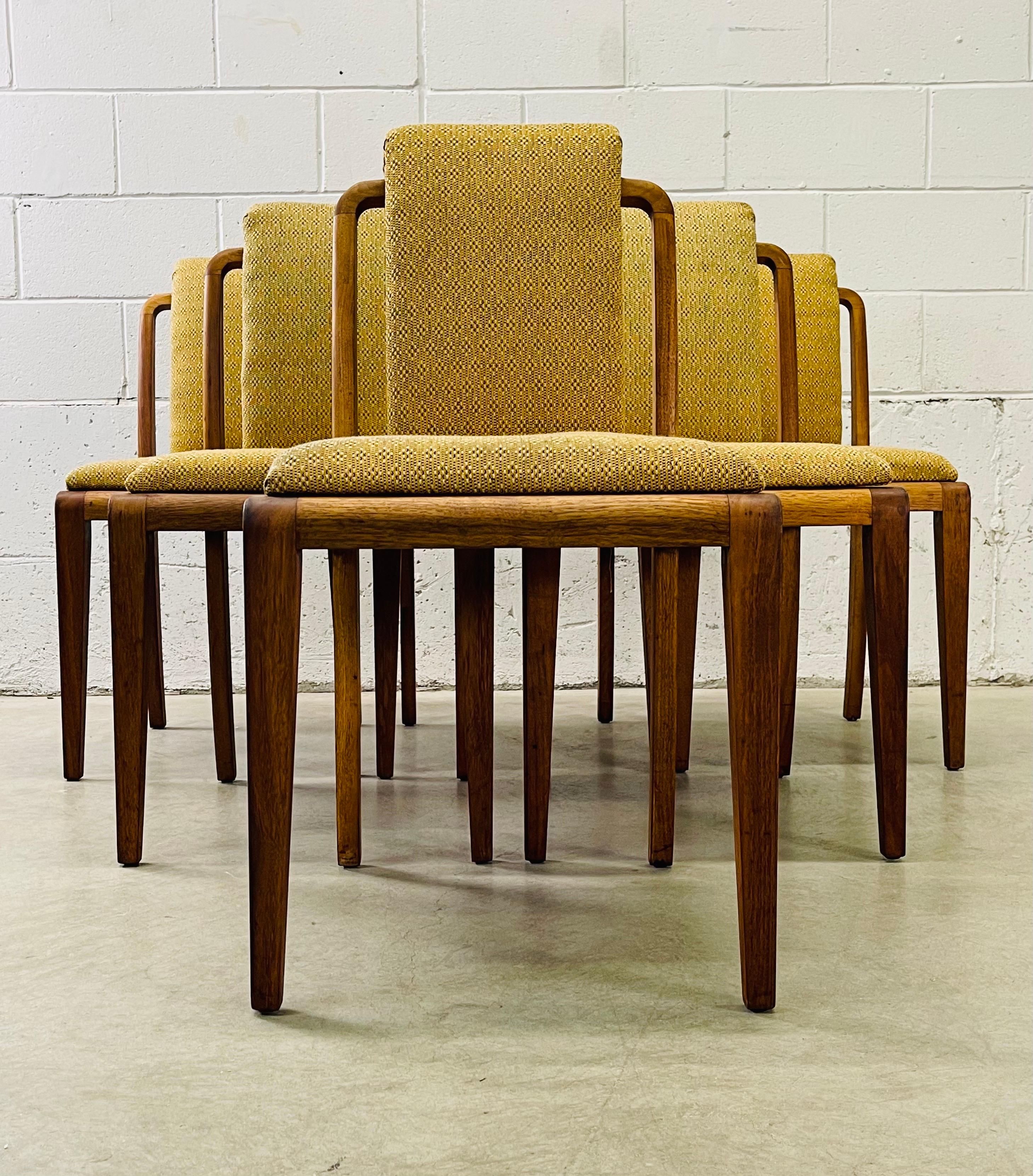 Art Deco Curved Back Dining Room Chairs, Set of 6 For Sale 7