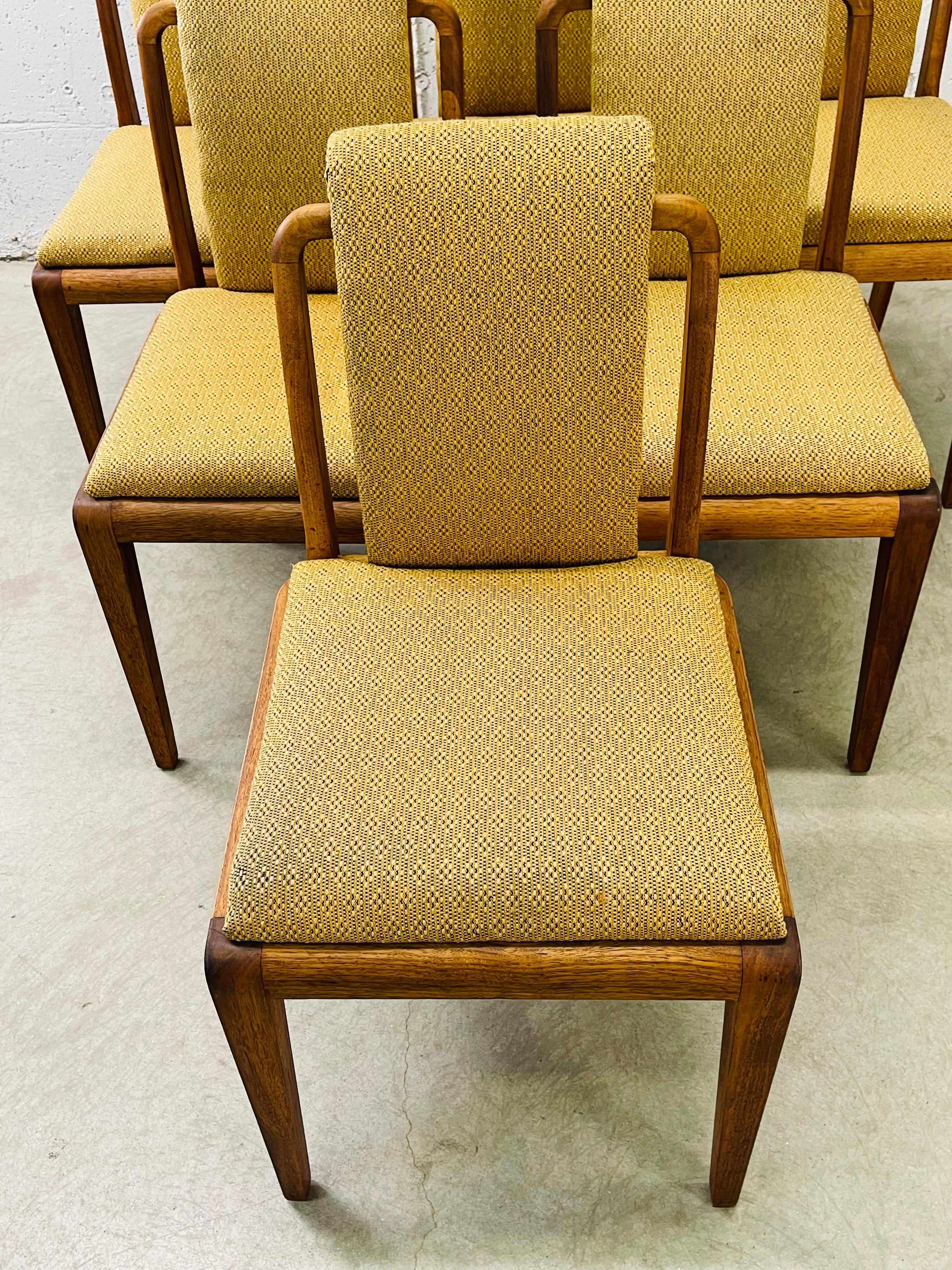 20th Century Art Deco Curved Back Dining Room Chairs, Set of 6 For Sale