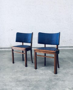 Art-Deco-Stuhlset mit gebogener Rückenlehne, Frankreich 1930er Jahre