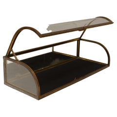 Art Deco Curved Glas Jewelry Display Counter by Paris, 1920's