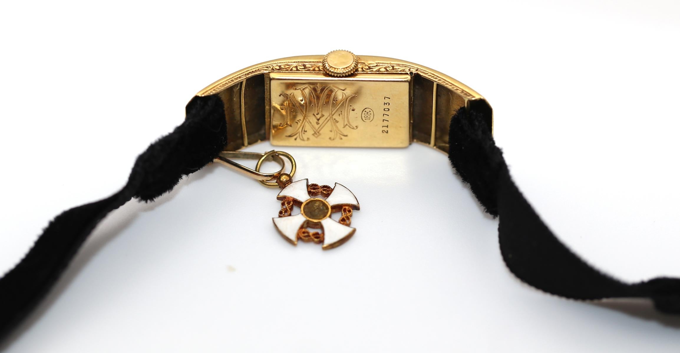 Boîte à montres en émail de Moeris pour dames, 1910 en vente 3
