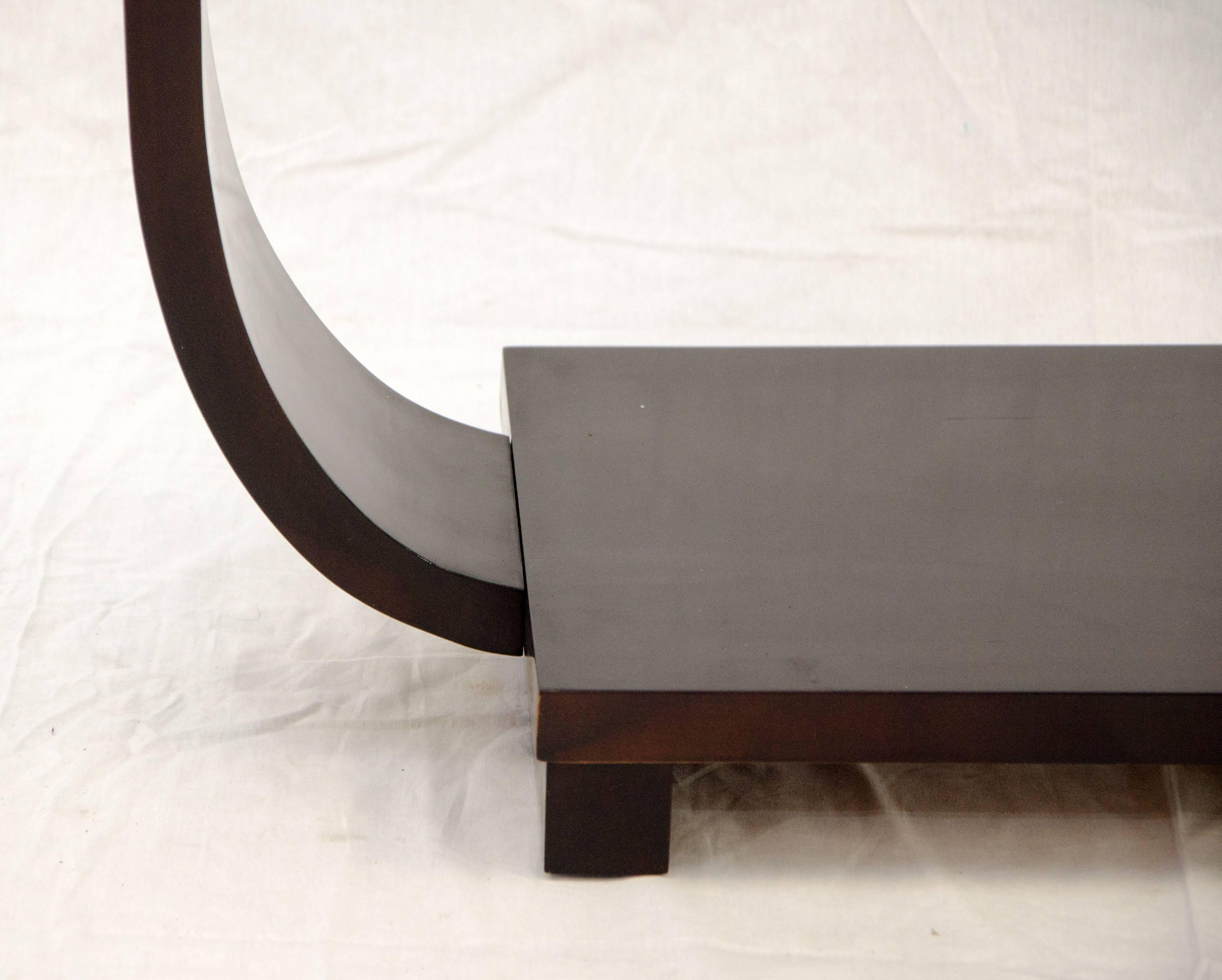 Art Deco Curved Side Occasional Table, Attributed to Brown Saltman 4