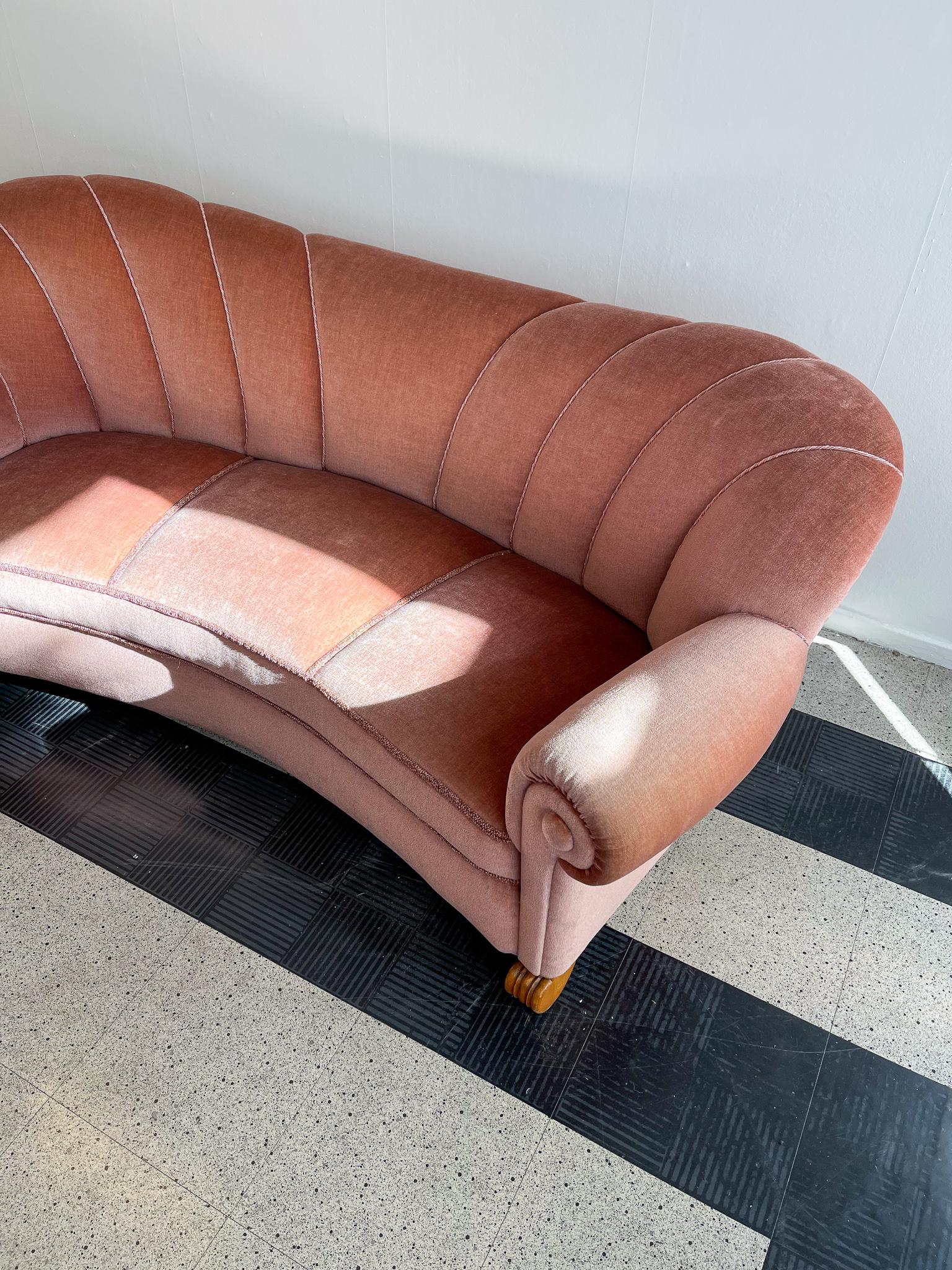 Art Deco Curved Sofa Sweden, 1930s 3