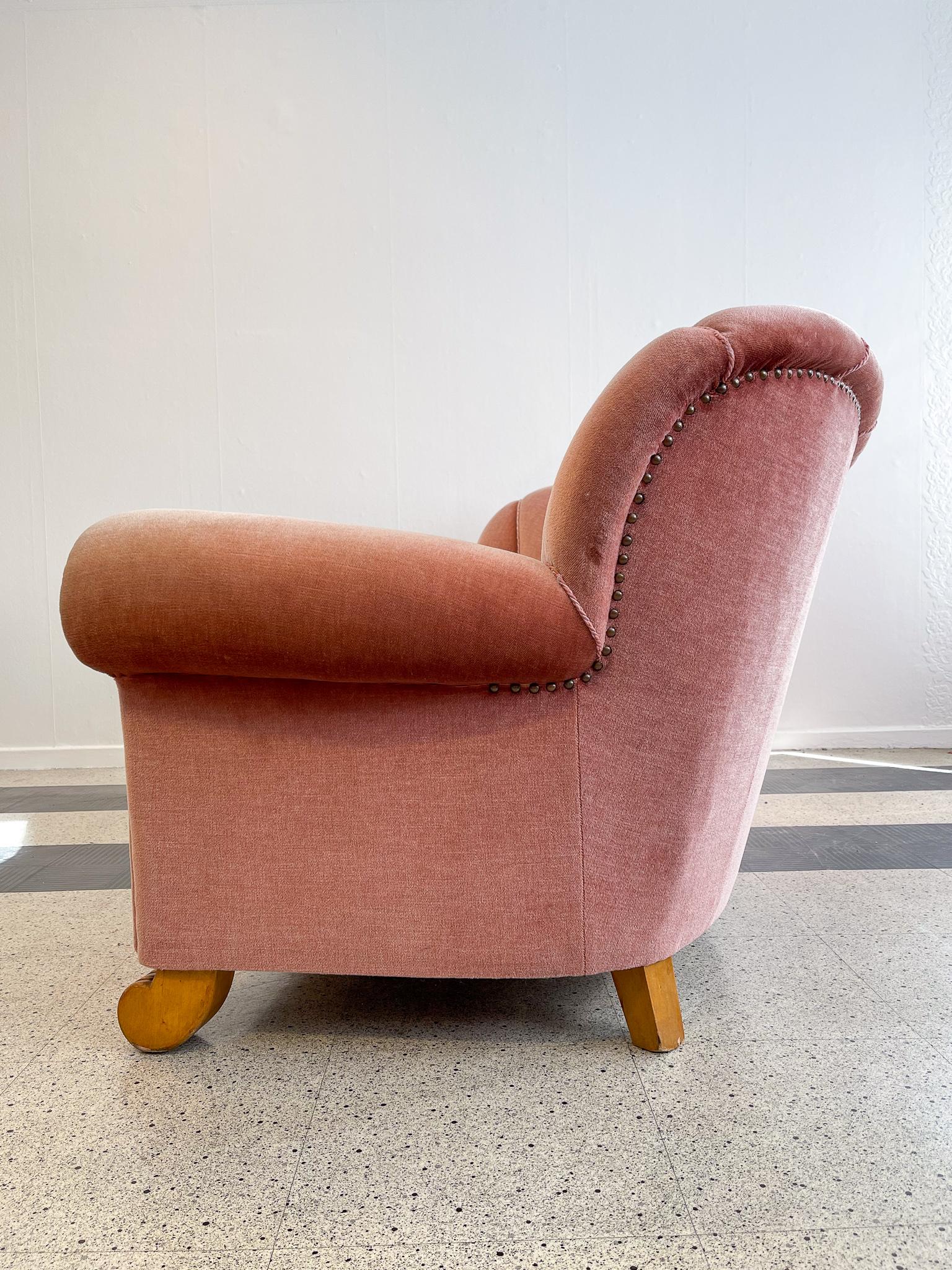 Art Deco Curved Sofa Sweden, 1930s 6