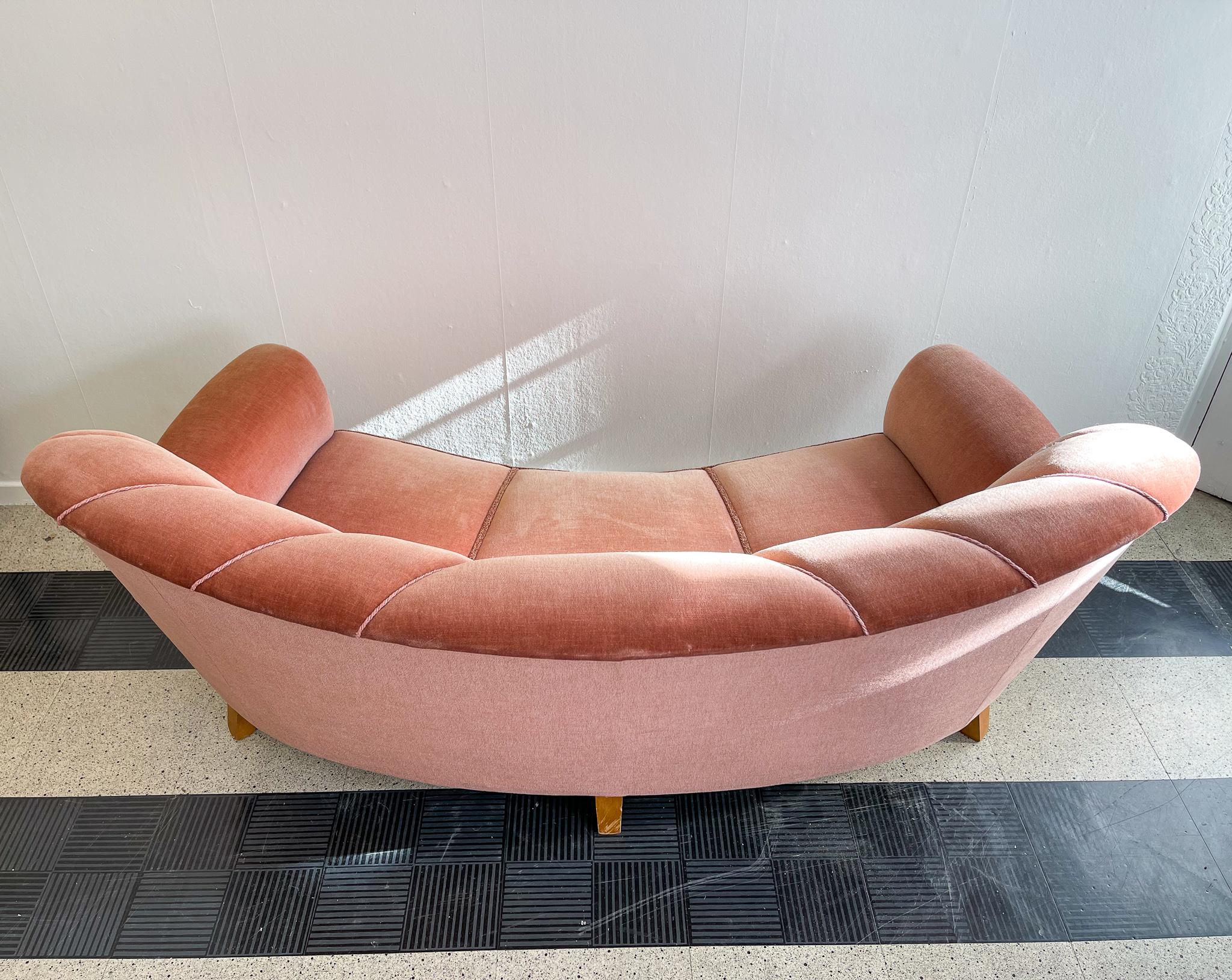 Art Deco Curved Sofa Sweden, 1930s 8