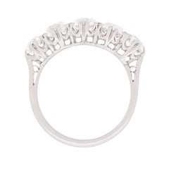 Art Deco Cushion Cut Five-Stone Diamond Ring, circa 1920s