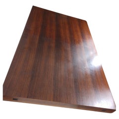 Art Deco Custom Made Mid Century Rosewood Dining Table & 2 Table Leaf Extensions