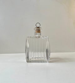 Art Deco Cut Crystal 'Cushion' Decanter, Danish 1930s