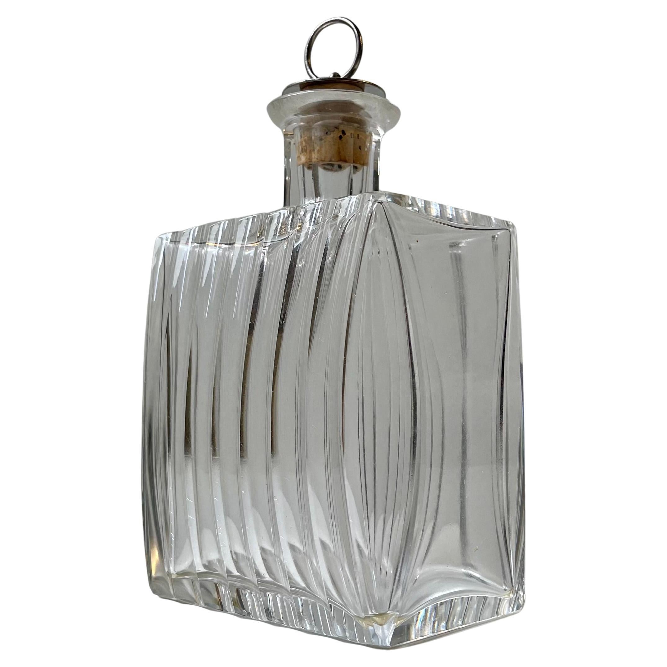 Art Deco Cut Crystal 'Cushion' Decanter, Danish 1930s For Sale
