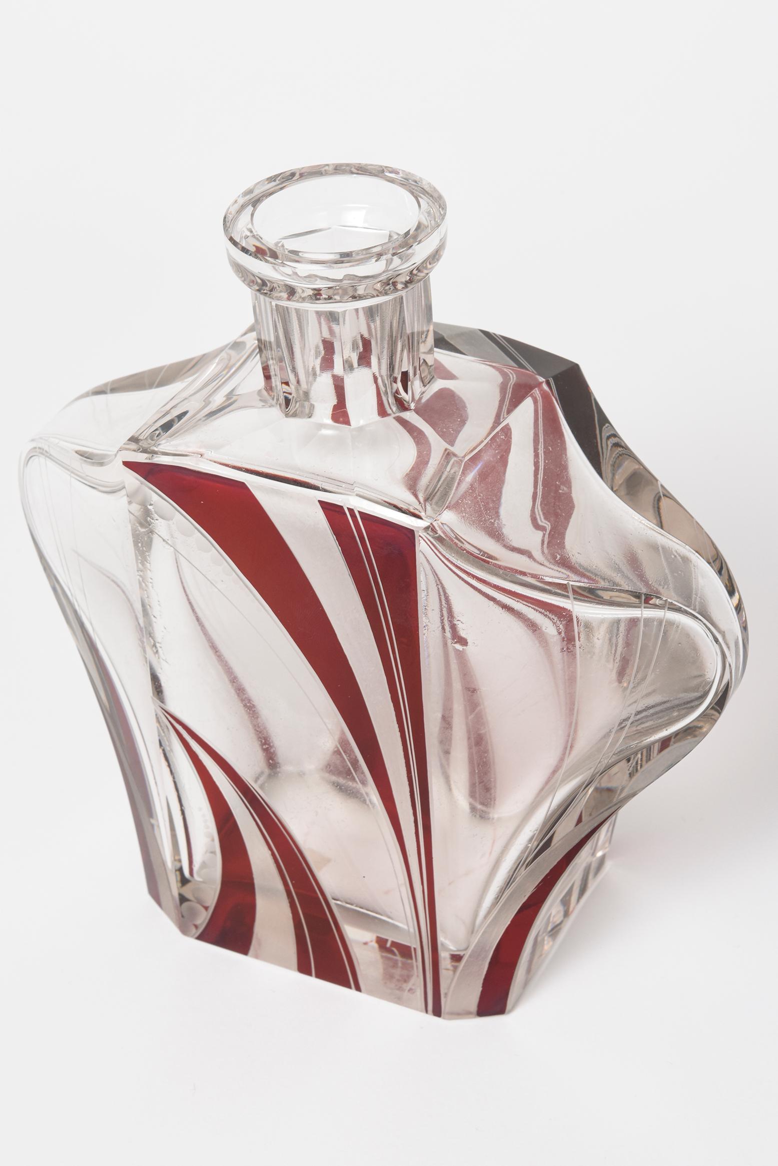 bohemia crystal decanter made in czechoslovakia