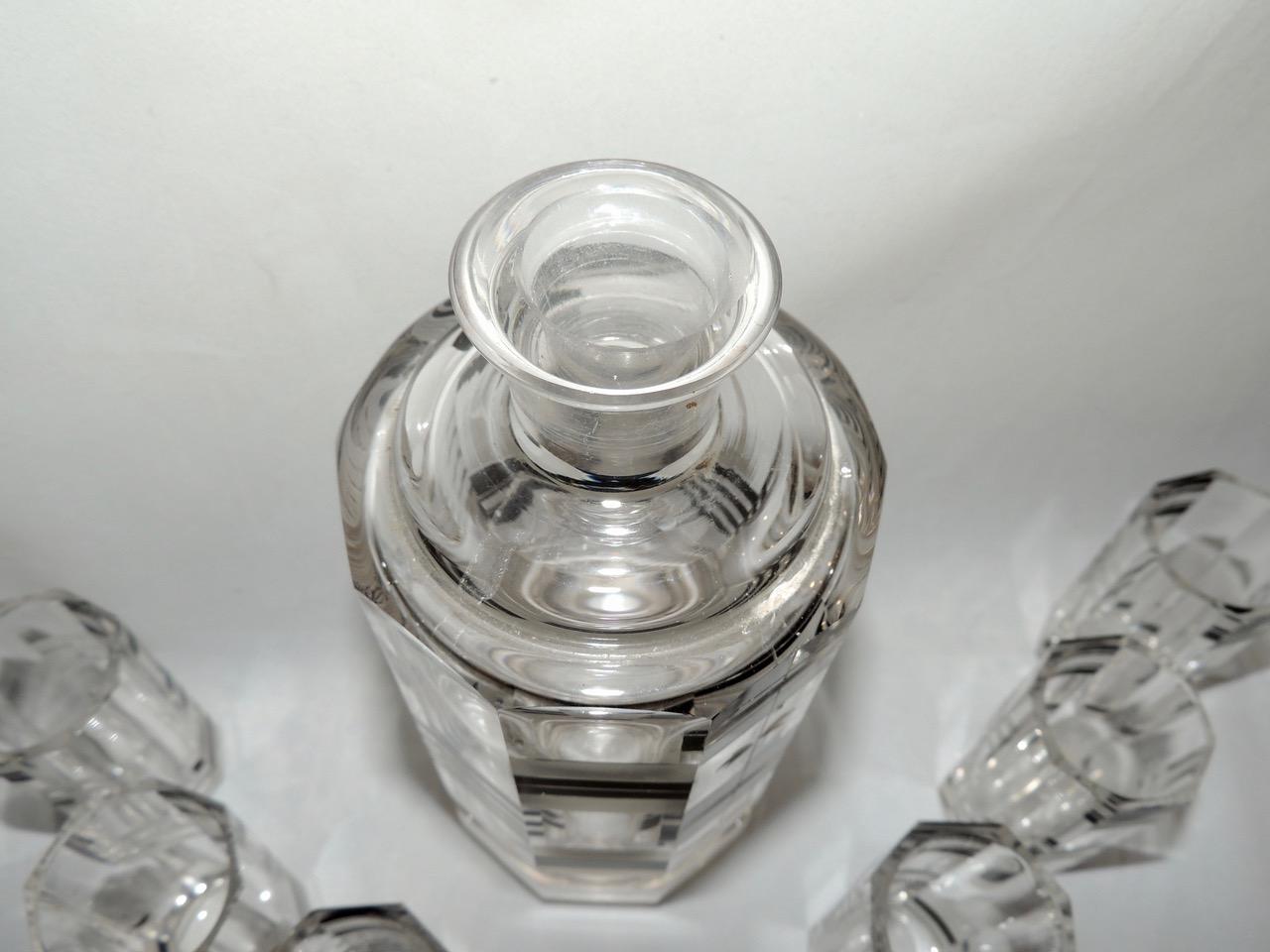 Art Deco Czech Decanter and Glasses 1