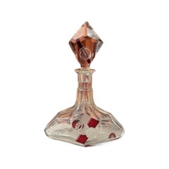 Art Deco Czech Decanter Set and Glasses