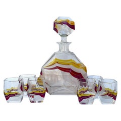 Vintage Art Deco Czech Decanter Set by Karl Palda, circa 1930