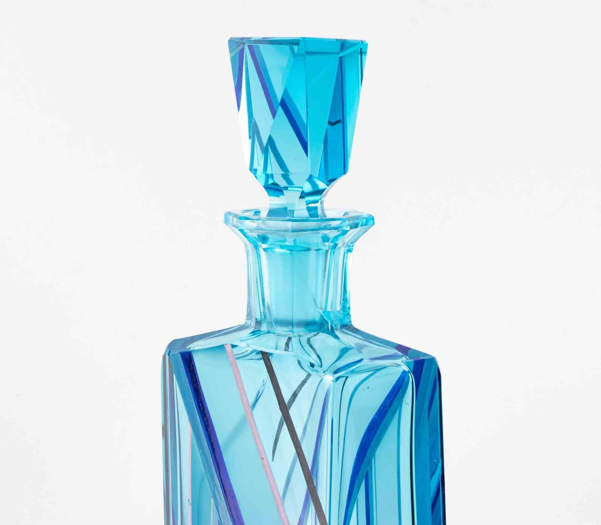 Art Deco Tschechisches Glas  Likörset Attr. von Karel Palda, 1930er Jahre im Angebot 1