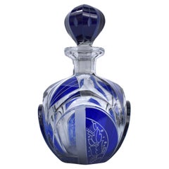 Art Deco Czech Glass Perfume Bottle, c1930