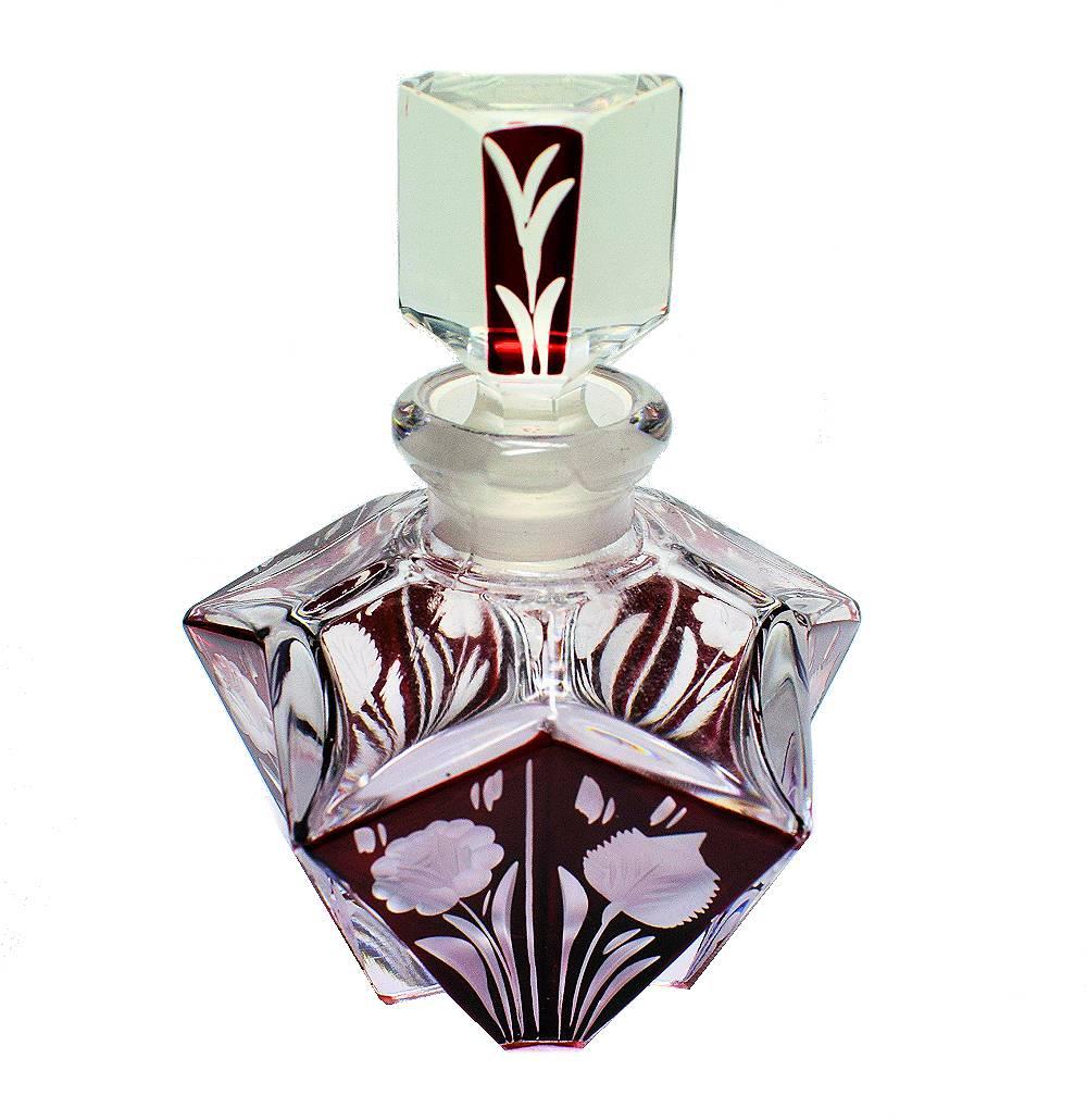 Art Deco Czech Ladies Perfume Bottle