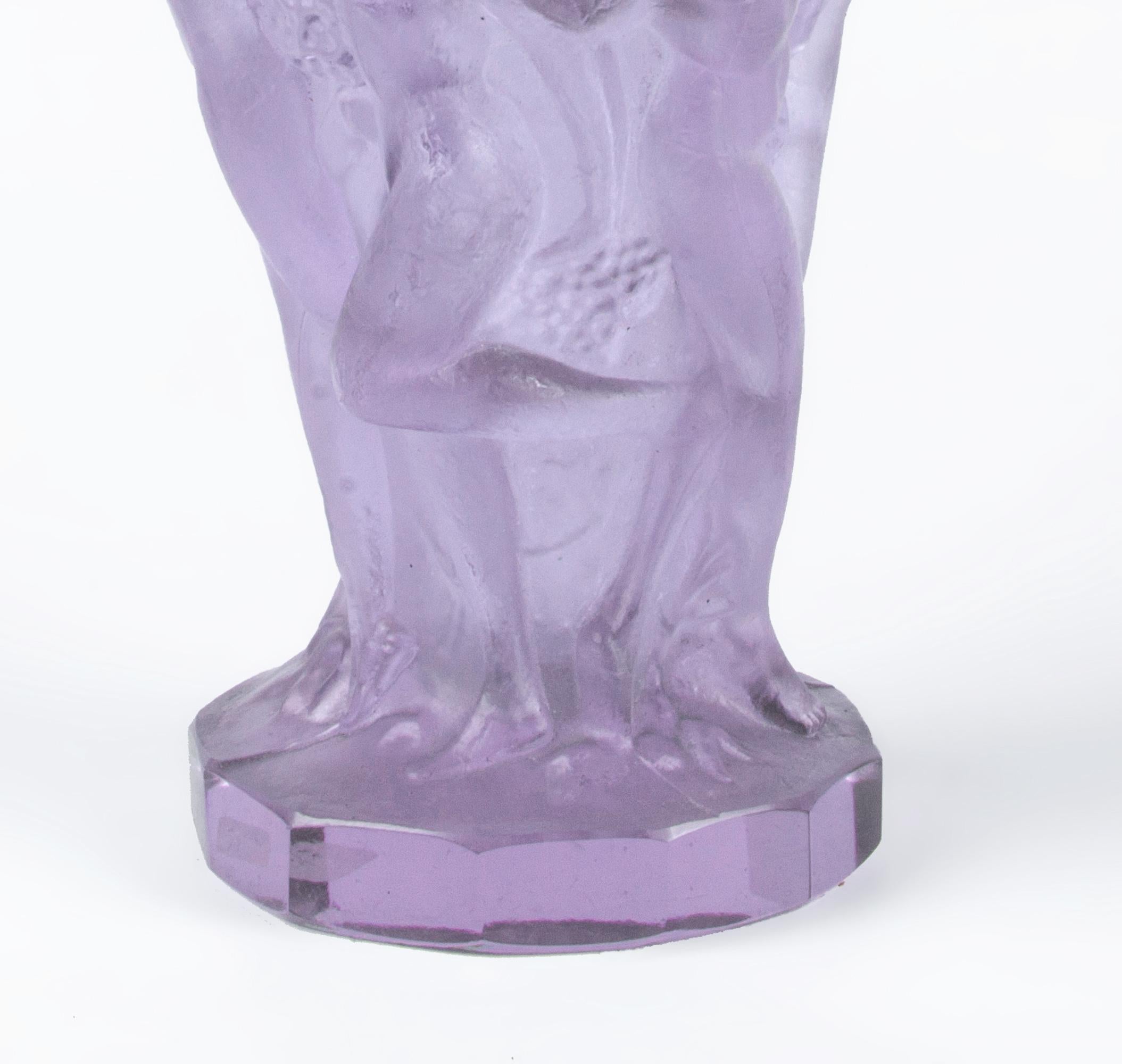 20th Century Art Déco Czech Translucent Vase from the 'Ingrid' Collection by C. Schlevogt For Sale
