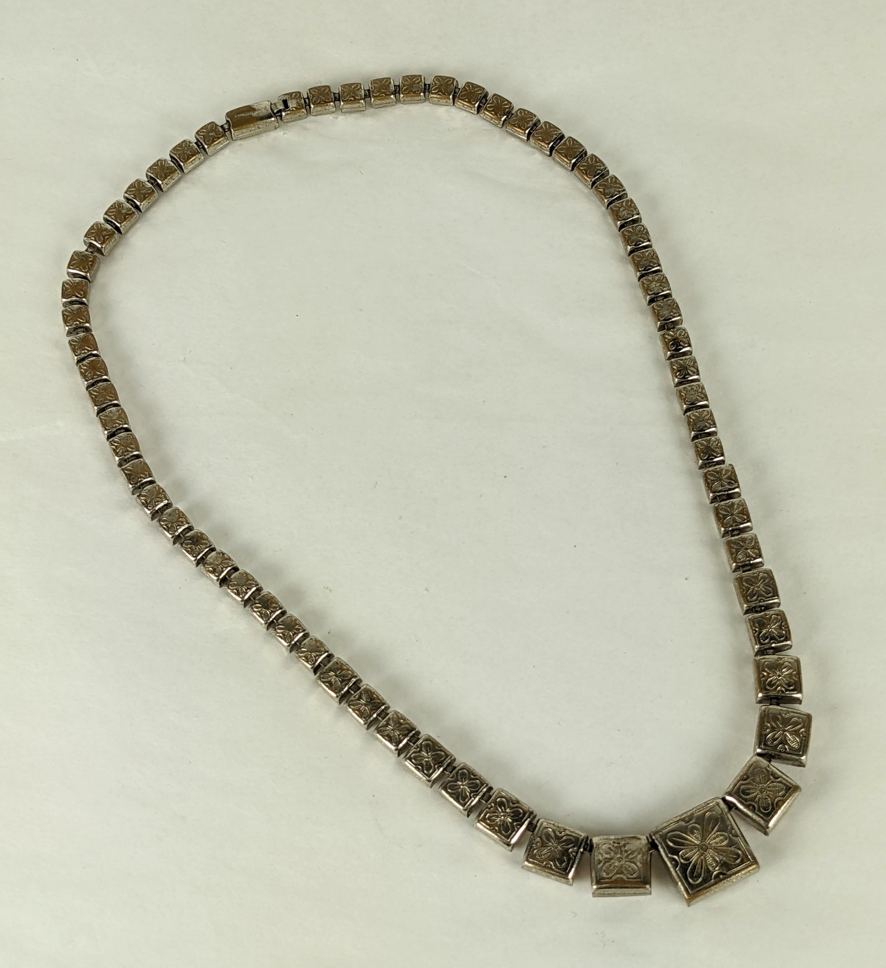 Collier en pâte de topaze tchécoslovaque Art Déco en vente 1
