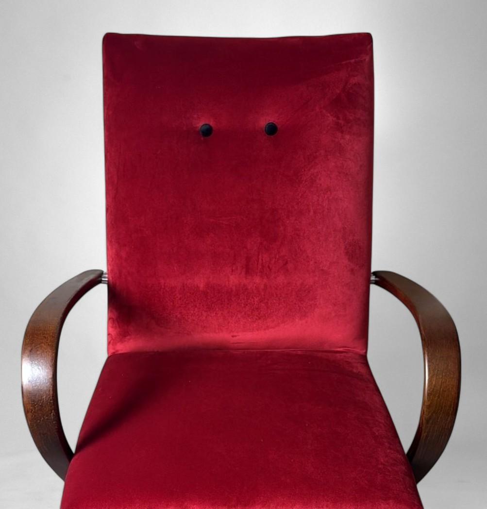 Sillón checoslovaco Art Decó atribuido a Jindřich Halabala en venta 6