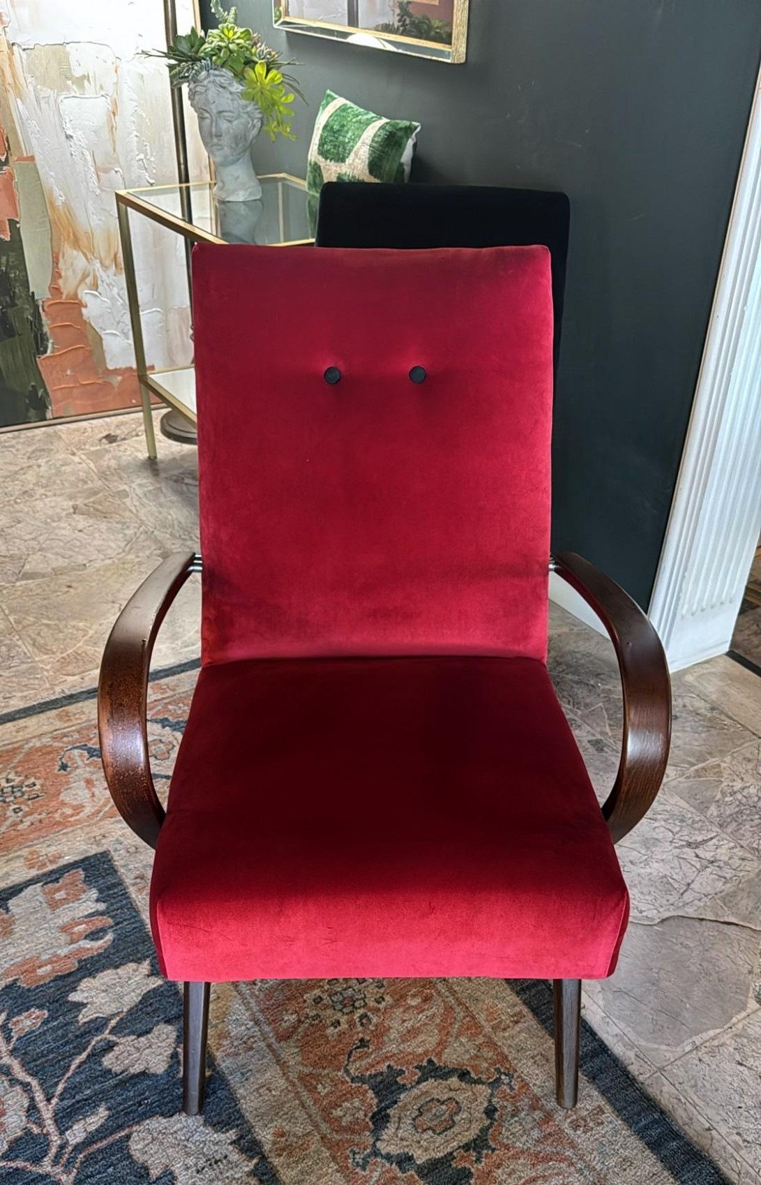 Sillón checoslovaco Art Decó atribuido a Jindřich Halabala en venta 11