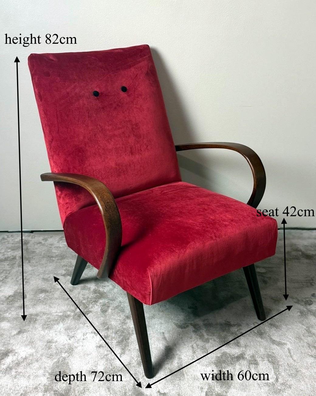 Sillón checoslovaco Art Decó atribuido a Jindřich Halabala en venta 13