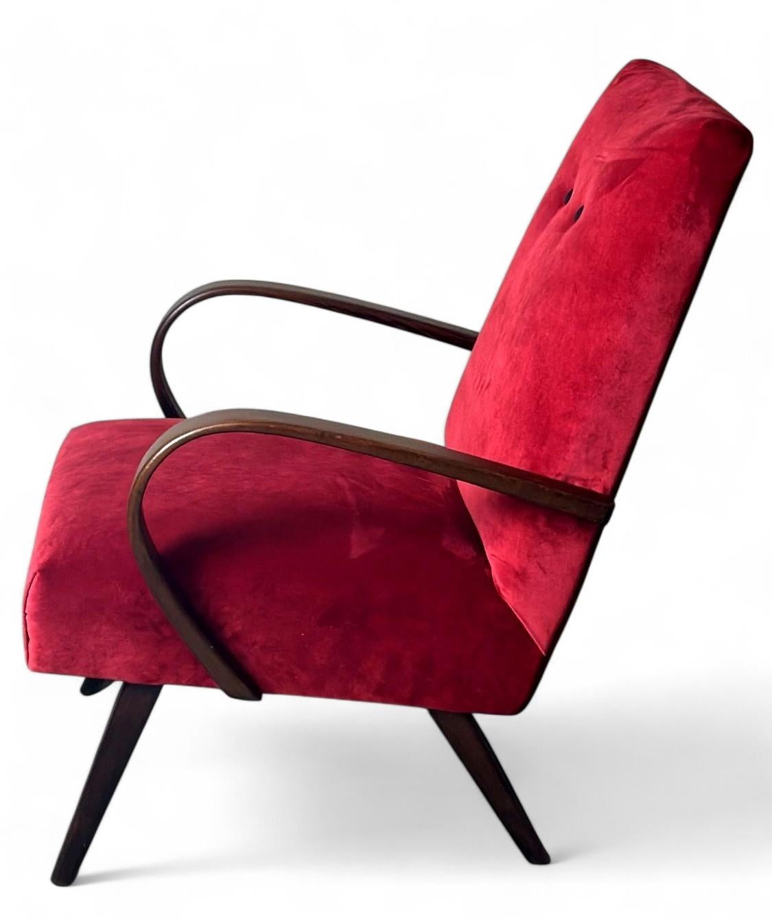 Sillón checoslovaco Art Decó atribuido a Jindřich Halabala siglo XX en venta