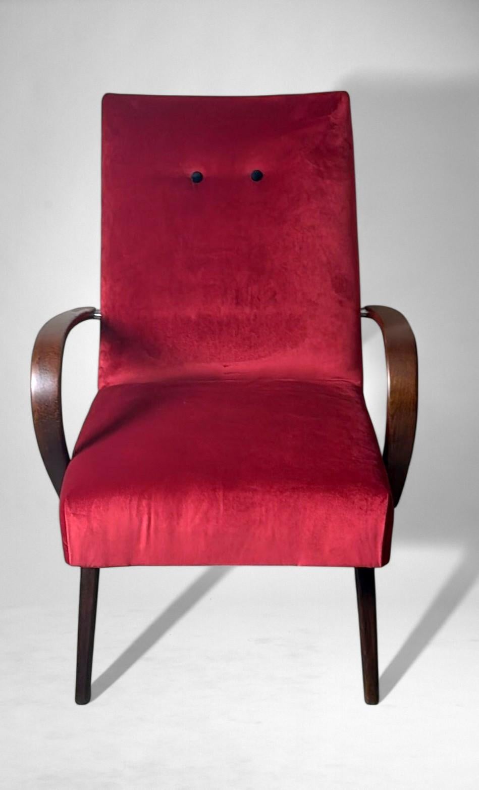 Sillón checoslovaco Art Decó atribuido a Jindřich Halabala en venta 1