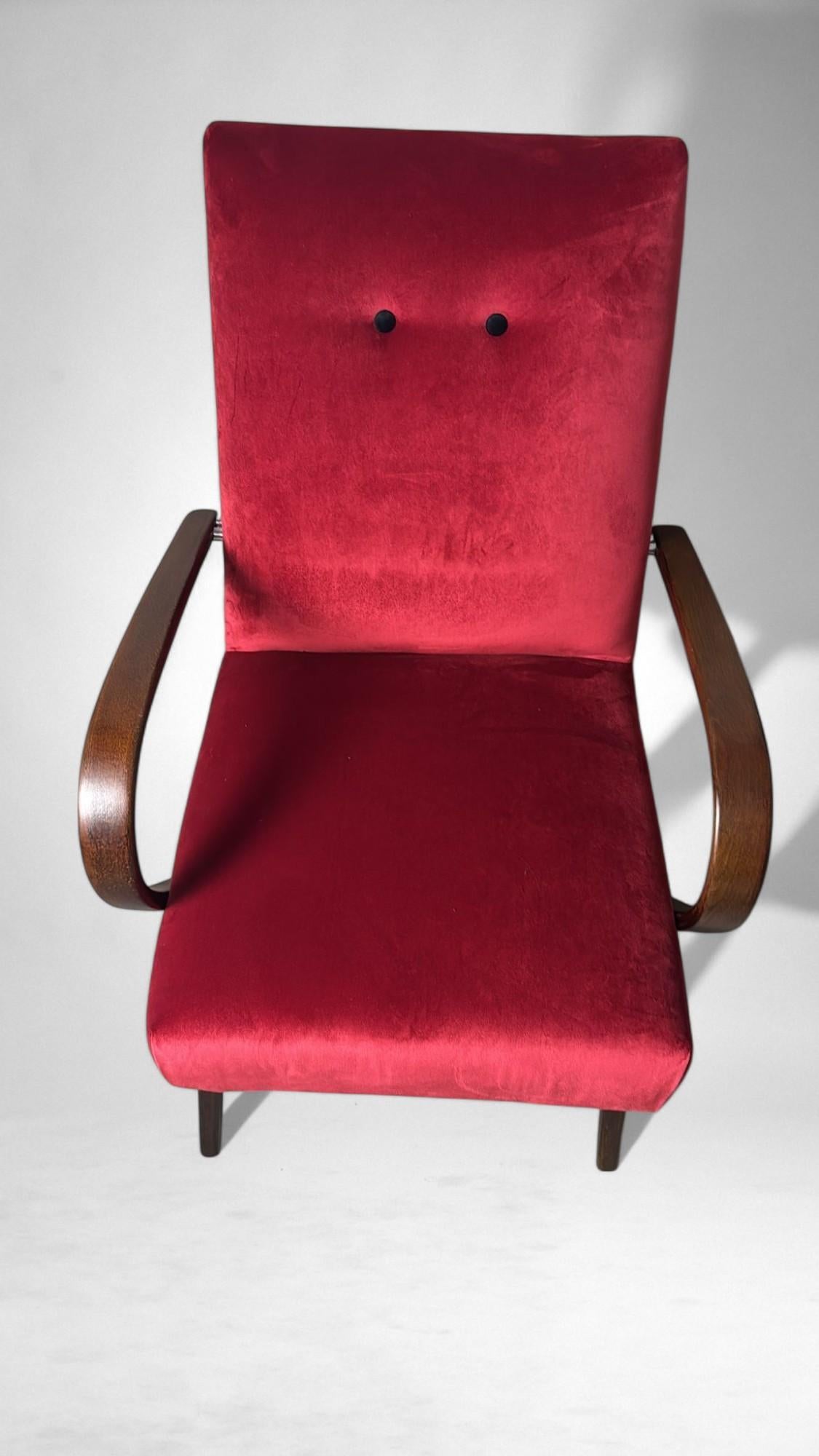 Sillón checoslovaco Art Decó atribuido a Jindřich Halabala en venta 2