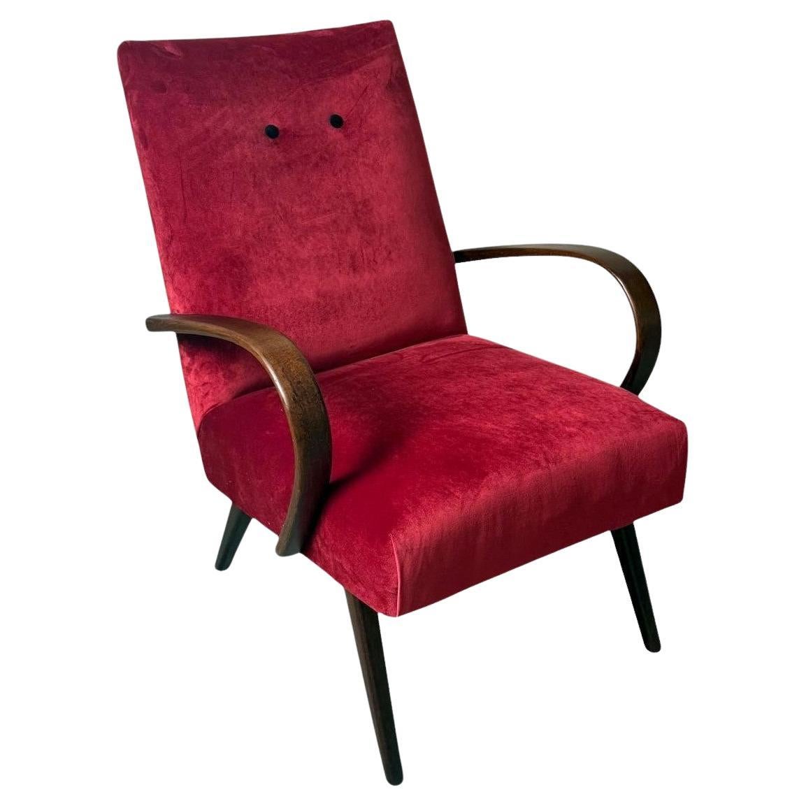 Sillón checoslovaco Art Decó atribuido a Jindřich Halabala en venta