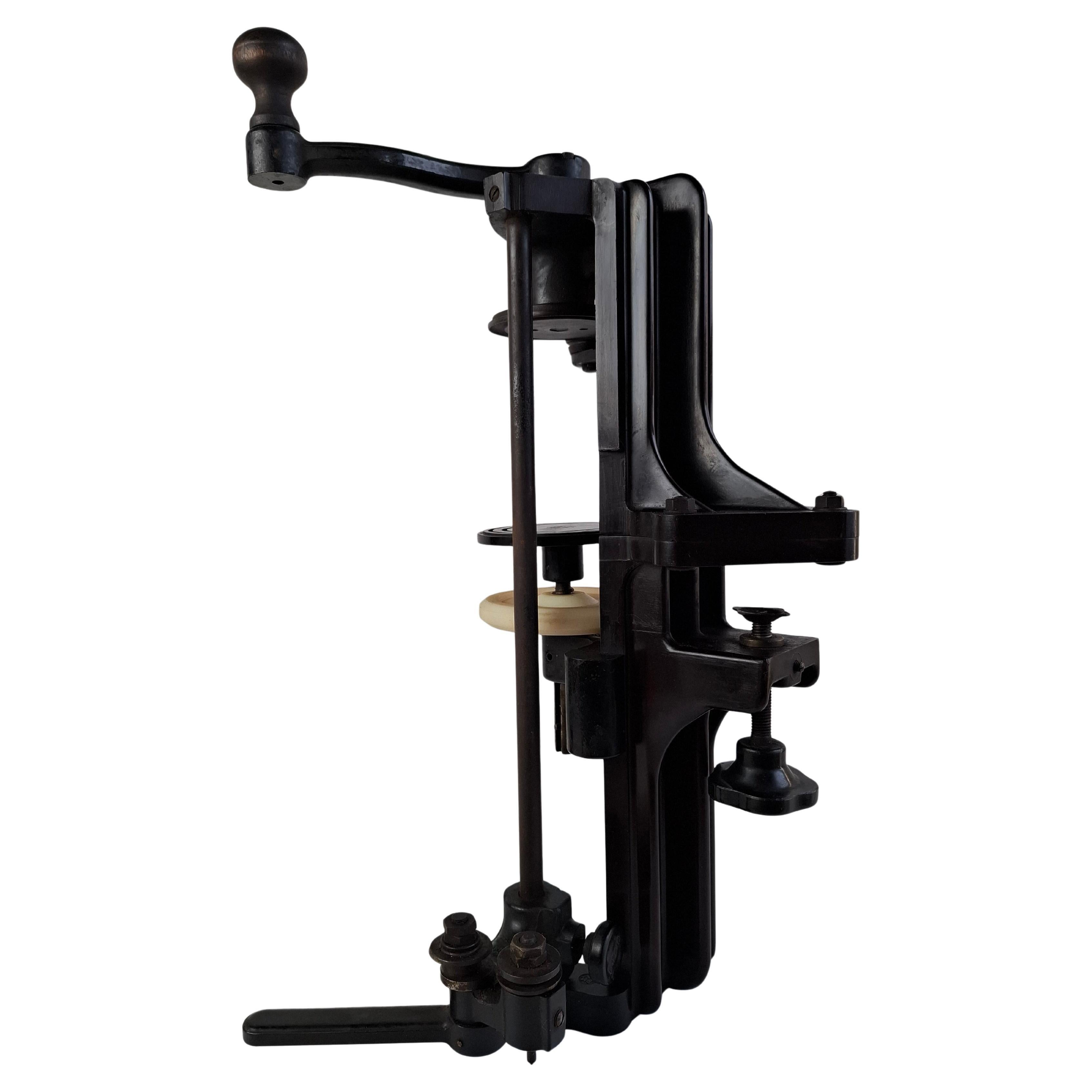 Art Deco Czechoslovak Industrial Tabletop Can Closer, 1930s