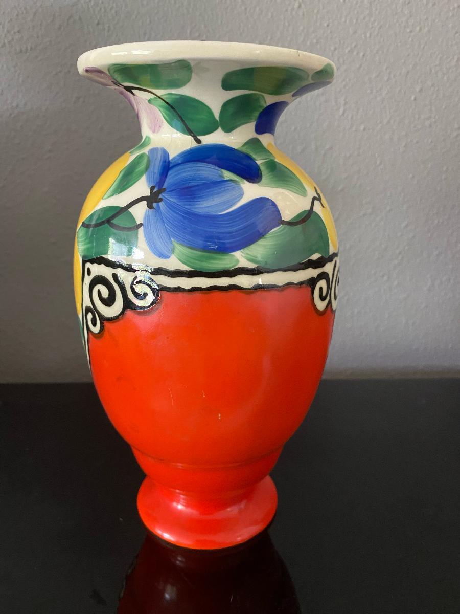 Hand-Painted Art Deco Czechoslovakian Vase by Ditmar Urbach