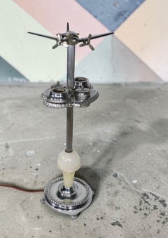 Art Deco D C 3 Airplane Floor Standing Ashtray made in Canada c 1930/40's