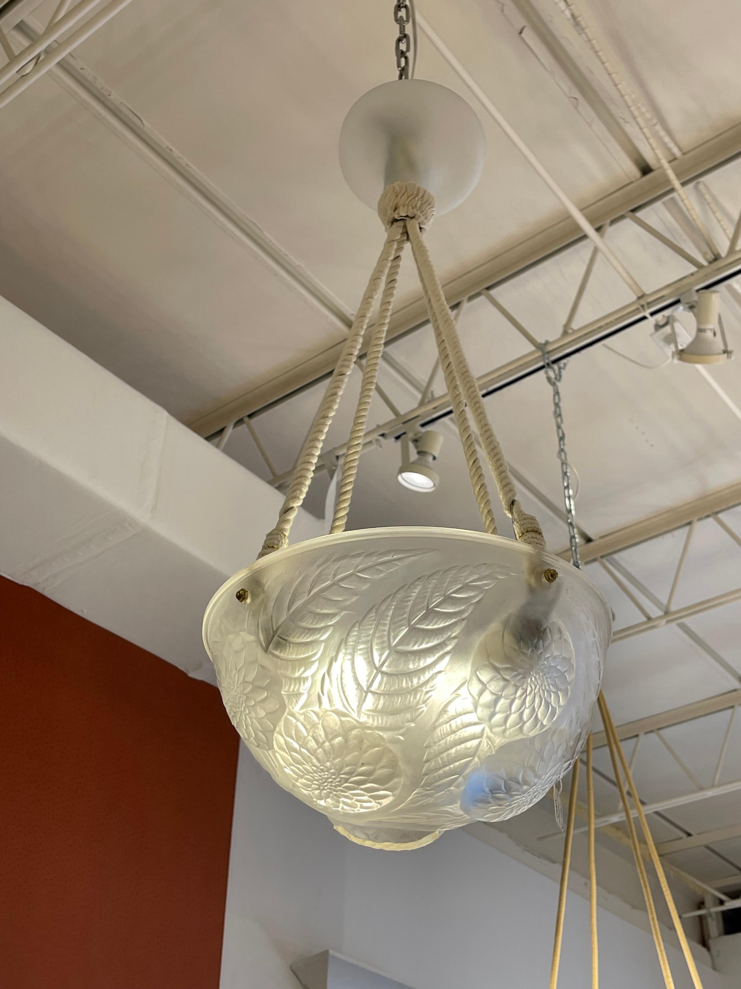 A unique chandelier by Rene Lalique named 