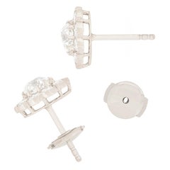 Art Deco Daisy Cluster Diamond Earrings, circa 1920s