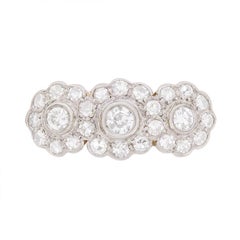 Art Deco Daisy Diamond Cluster Ring, circa 1920s