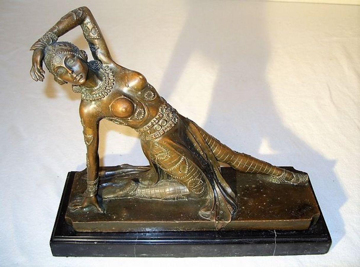 Art Deco Dancer Bronze Sculpture, France, 1930s 6