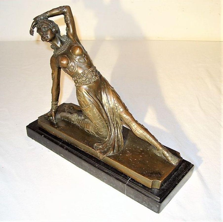 Art Deco Dancer Bronze Sculpture, France, 1930s 7