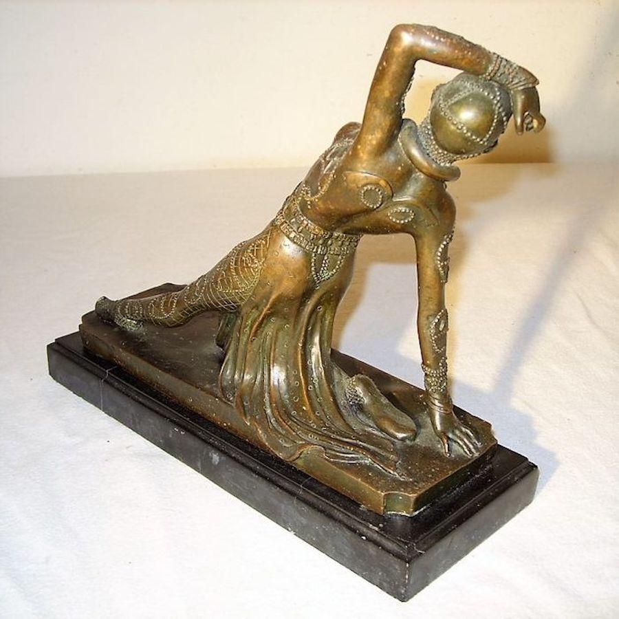 Art Deco Dancer Bronze Sculpture, France, 1930s 9