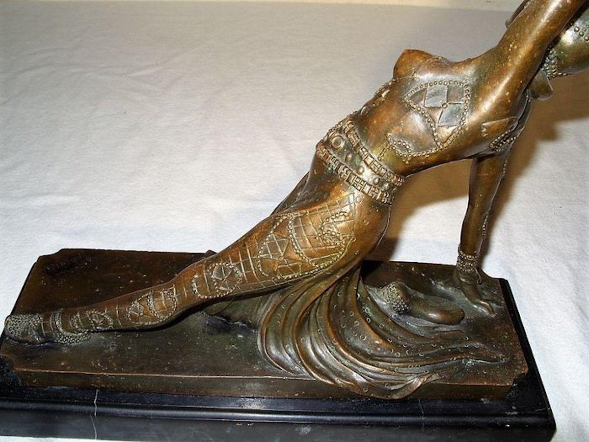 Art Deco Dancer Bronze Sculpture, France, 1930s 12