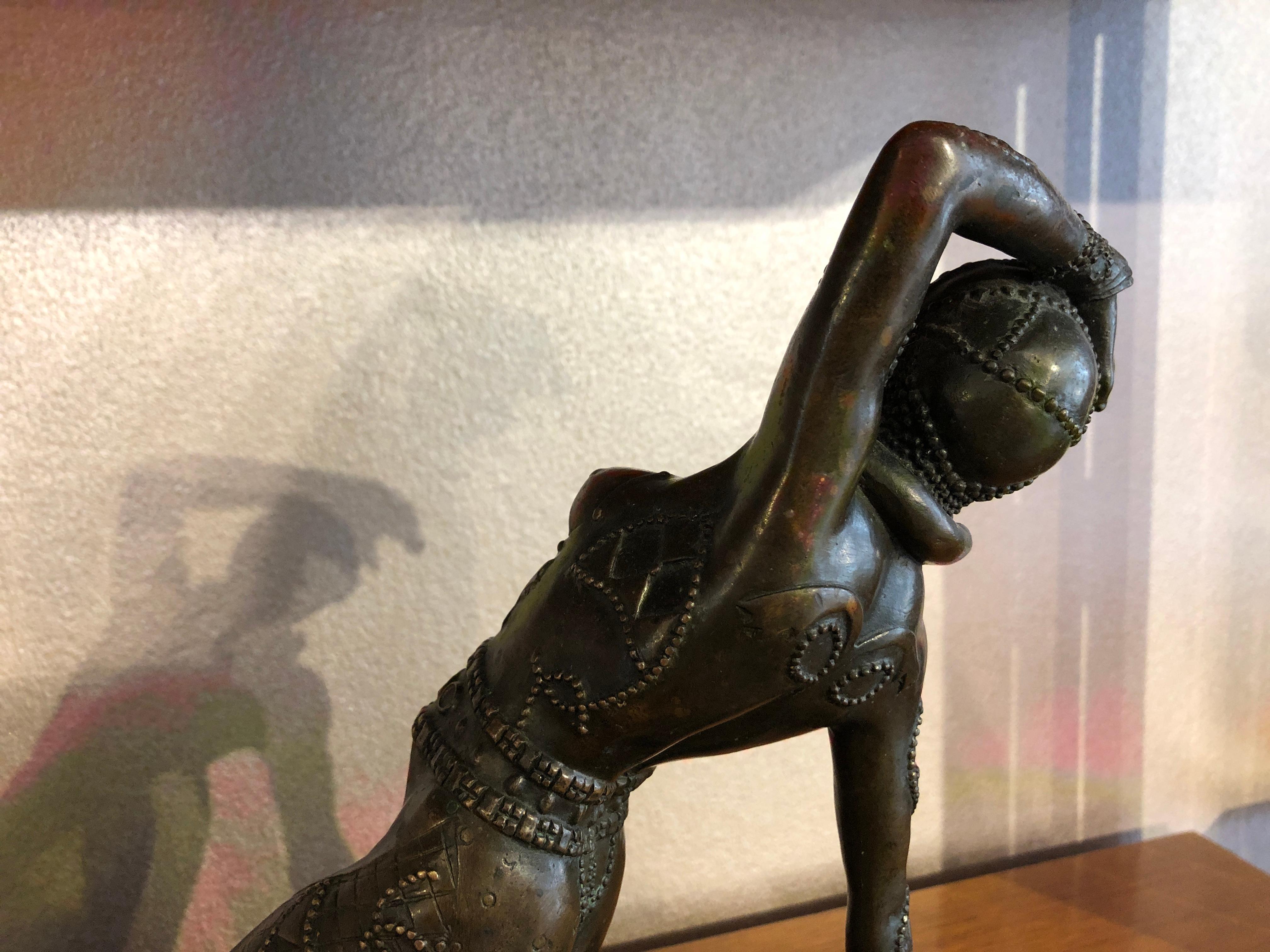 Art Deco Dancer Bronze Sculpture, France, 1930s 2